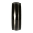 thumbnail image 2 of Metals Jewelry Men's / Women's 8mm Black Plated With Laser Engraved Double Striped Tungsten Carbide Ring Size 12, 2 of 5
