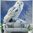 thumbnail image 4 of Orinice Snowy Owl Tapestry Wall Hanging Unique Style Graphic Tapestries Home Wall Decor Art for Living Room Bedroom Apartment Farmhouse Dorm 60x50inch, 4 of 6