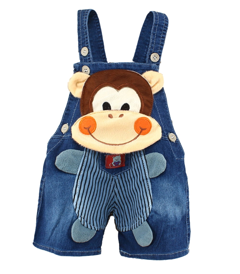 KIDSCOOL SPACE Baby Boy Girl Jean Shorts,Toddler Denim Cute Summer Shortalls 