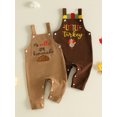 thumbnail image 2 of RUINIXCW Toddler Baby Thanksgiving Jumpsuit Turkey Embroidery Sleeveless Overalls, 2 of 8