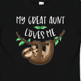 thumbnail image 4 of Inktastic My Great Aunt Loves Me Cute Sloth and Baby Boys or Girls Baby T-Shirt, 4 of 5