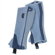 Tough-1 Childs Half Chaps 8-10 Sky Blue/Navy