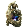 thumbnail image 1 of Hi-Line Gift Ltd 2 Cruches / Tronc d'Arbre avec Fontaine de Table LED Lite Multicolore, 1 of 2