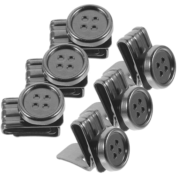 SWETRACE 6pcs Clip On Metal Button Braces Bachelor Buttons for Suspenders