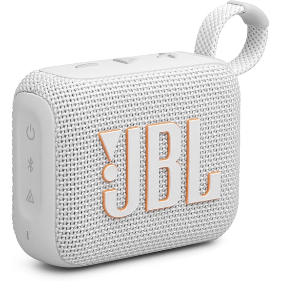 Restored JBL Go 4 Portable Bluetooth Waterproof Speaker - White (Refurbished)