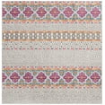 thumbnail image 3 of SAFAVIEH Madison Kandace Abstract Area Rug, Grey/Ivory, 5' x 5' Square, 3 of 8