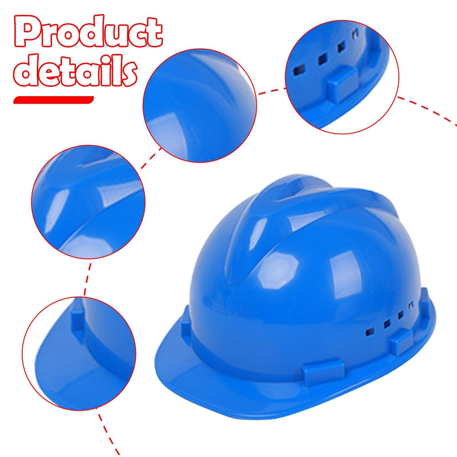 Dualoai Hard Hat Breathable Sturdy Construction Helmet for Outdoor Engineering Labor Blue