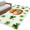 thumbnail image 2 of St. Patrick's Day 3'x5' Washable Rug, Spring Gold Coin Botanical Clovers Leaves Non-Slip Area Rugs for Entryway Kitchen Classroom, StainResistant Dorm Throw Carpet, Low Pile Soft Indoor Floor Mat, 2 of 9