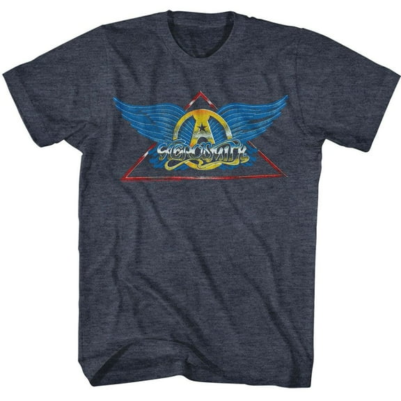 Aerosmith Navy Heather Adult T-Shirt