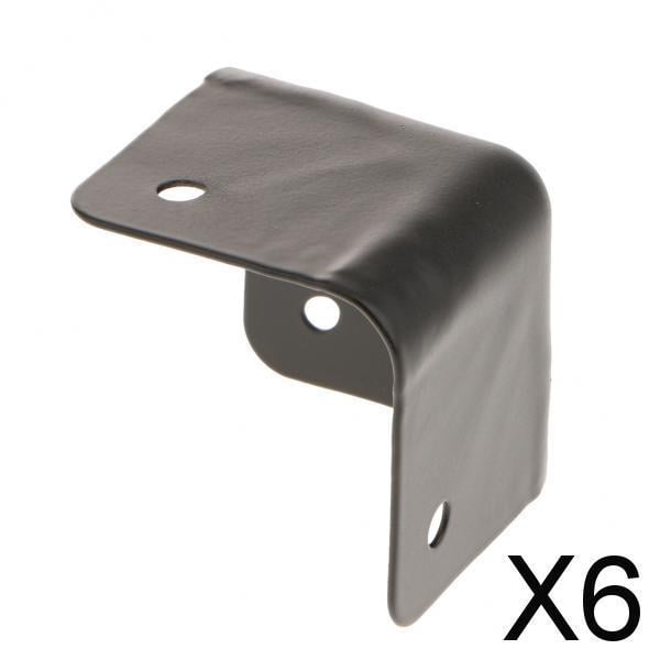 6 Protectores de Esquinas Negros para Gabinetes AMP de Altavoces Frontales/DJ 6 piezas