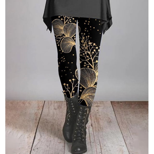 Pantalones de seda de leche, pantalones de cintura elástica, pantalones de cintura alta, pantalones de pierna ancha, pantalones de muslo con estampado navideño fino
