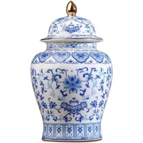Vase Jar Storage Jar Chinese Ceramic Ginger Jar Floral Vases With Lid Gold Enamel Porcelain Vase Temple Jars Tea Storage Jar For Home Decorative