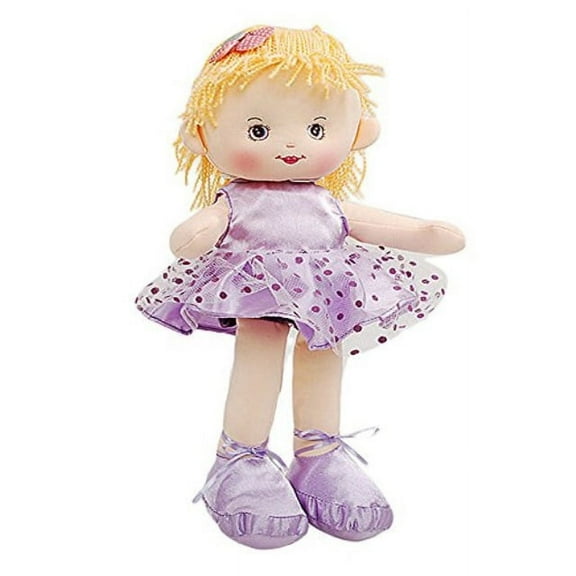 Linzy Valerie Ballerina Rag Doll with Dress, Purple 16"