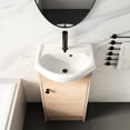 thumbnail image 2 of Black Knobs and Light Oak Finish | Enhances Bathroom Aesthetics | Offers Sturdy and Steady Structure, 2 of 4