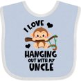 thumbnail image 3 of Inktastic Monkey I Love Hanging out with My Uncle Boys or Girls Baby Bib, 3 of 4