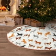 thumbnail image 5 of Daiia Horses Drawing Merry Christmas Tree Skirt , Xmas Large Lace-up Tree Skirt, Santa Snowflakes Rustic Home Decorations New Year Party Farmhouse Decor-30", 5 of 6