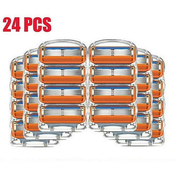 24 paquetes de 5 cuchillas para el kit de maquinilla de afeitar de repuesto Gillette Fusion Proglide Power (hy)