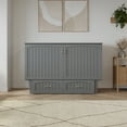 thumbnail image 5 of AFI Sydney Queen Murphy Bed Chest with 6" Mattress, Storage, & Built-in Charger, Grey, 5 of 21