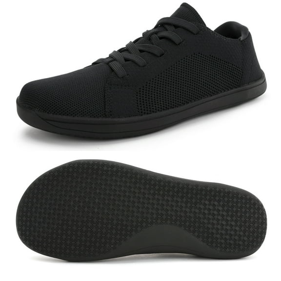 Barefoot Wide Wdith Shoes for Women - Minimalist Shoes with | Zero Drop Sole |8.5 Wide Slip on Walking Shoes,Black