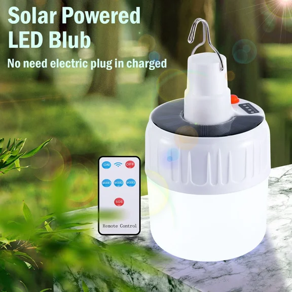 PURELY- 80W Rechargeable Solar Led Bulb Light Portable Outdoor Garden Camping Tent Lamp