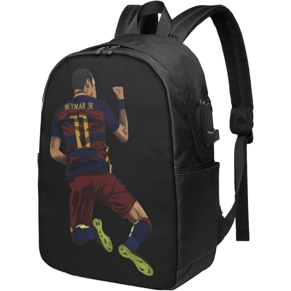 Neymar #11 Adult Backpacks Bag Laptop Bag Bookbag Usb Backpack 17 Inch For Daily