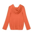 thumbnail image 6 of Baqcunre Sweaters For Women Long Sleeves Size Solid Tops Color Hood Large Sweater Fashion Women Loose Sweater Fall Clothes For Women 2023 Winter Coats For Women Orange S, 6 of 8