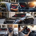 thumbnail image 6 of Car Windshield Sun Shade, Double Layer Aluminum Foil Front Window Visor, Foldable Heat Blocking Cover for Vehicle Interior Protection, Parking, Daily Travel, SUV, Truck, and Sedan, B, 6 of 8