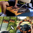 thumbnail image 2 of Jeiento Fire Golf Cart Accessories 4 Piece Golf Cart Seat Cover Golf Cart Steering Wheel Cover Golf Cart Flags 2 Seat Golf Cart Cushion Cover Steering Wheel Cover Protector Golf Cart Banner, 2 of 5