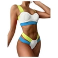 thumbnail image 2 of Txlixc Mujeres 2PCS Traje de baño Vendaje Correas anchas Sujetador con aros Calzoncillos Traje de baño dividido Txlixc  Sexy, 2 of 9