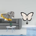 thumbnail image 2 of Manta Suave De Rayas De Estilo Rústico Para Dormitorio, Sofá, Cama, Silla, Con Reloj De Pared Decorativo De Mariposas, Acrílico Antitictac, Para Oficina, Comedor, Habitación Infantil., 2 of 8