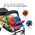 thumbnail image 2 of Familidoo H6E 6 seat Baby Stroller- Double Canopy - Daycare Strollers with 5 Point Safety Harness - Backseat footrest Extension for 0 to 36 Months, 2 of 5