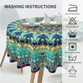 thumbnail image 6 of Mandala Tablecloth Round 60 Inch Vinyl Spring Small Table Cloths for Parties Waterproof Fabric Bohomian Tablecloths Decorative for Holiday Home Party Wedding Picnic, 6 of 6