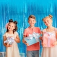 thumbnail image 3 of GoXteam 3 Pack 3.3 x 9.8 ft Blue Foil Fringe Glitter Curtains Decorations, Tinsel Backdrop for Birthday, Photo Booth Backdrops, Party Decor, 3 of 7