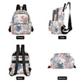 thumbnail image 4 of FORMRS Mini Backpack Purse for Women Travel Daypack Casual Shoulder Bag, White Sea Plants, 4 of 7