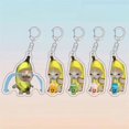 thumbnail image 4 of Llavero Colgante De Gato De Plátano Feliz Divertido De Resina Pequeña Cadena De Eslabones Bolsa De Estudiante Accesorios Cordón, 4 of 4