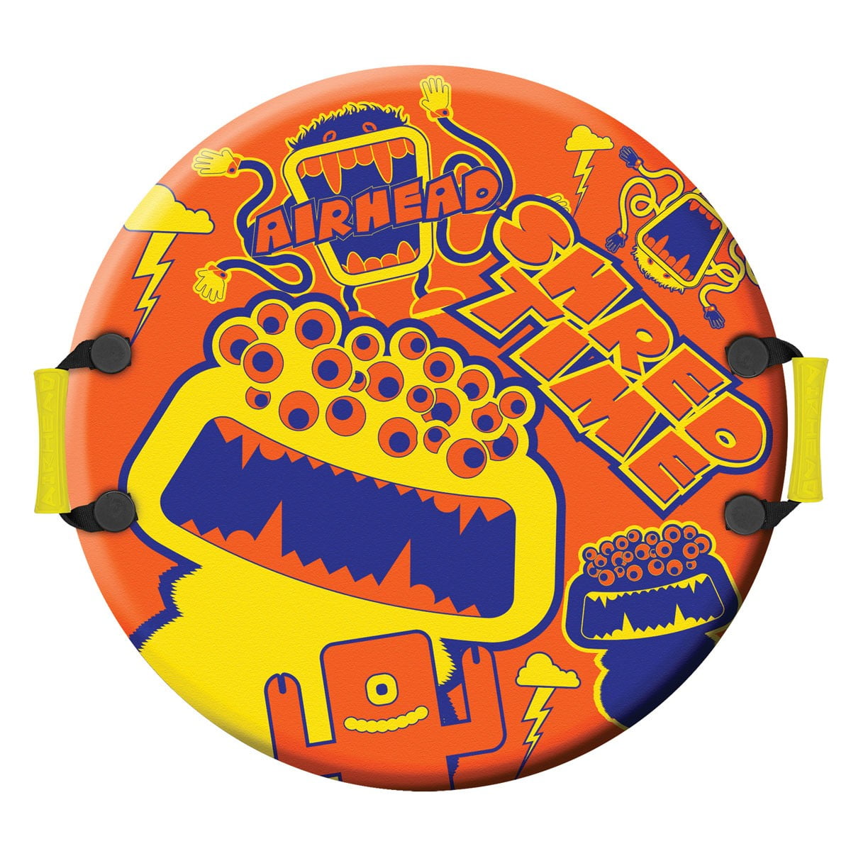 AIRHEAD SHRED TIME 23" ROUND SNOW DISK Winter Sledding Fun for All by Kwik Tek