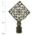 thumbnail image 4 of Royal Designs, Inc. Diamond Floral Filigree Lamp Finial for Lamp Shade, F-5016AB-1, Antique Brass, Single, 4 of 4