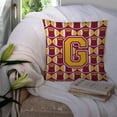 thumbnail image 3 of Letter G Football Maroon and Gold Fabric Decorative Pillow, 3 of 4