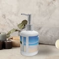 thumbnail image 3 of Ambesonne Ocean Soap Dispenser & Toothbrush Holder Set, Island Scenery Traveling, 2 Pcs, White Cream Blue, 3 of 6