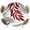 Red, variant on Fitted Round Tablecloths Elastic Edged Table Covers 36"-44",Country Watercolor Leaf Waterproof Dining Room Table Cloth