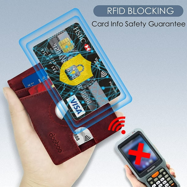 Brun-1 - Porte cartes AirTag rétro minimaliste pour hommes, porte cartes  RFID multi cartes pour Apple AirTag