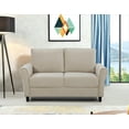 thumbnail image 5 of Uspridefurniture Corel Flared Arm Ivory Velvet 2Pcs Living Room Set, Sofa and Loveseat, 5 of 6