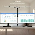 thumbnail image 2 of Architect Desk Lamp with 5 Light Bars for Home Office, 32.5Inch Long Led Desk Light with Clamp, 24W Tall Foldable Computer Lamp with Swing Arm, Bright Table Light for Desktop Working Drafting, 2 of 6
