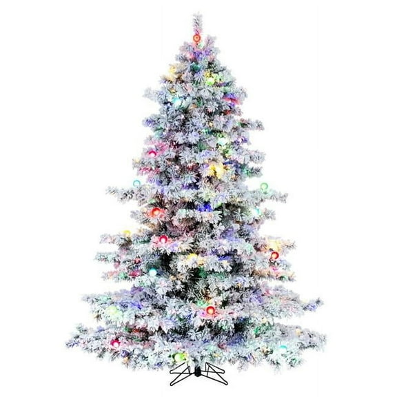 Vickerman A806349LED 4.5 ft. x 44 in. Flocked Alaskan 28G50 300MU Christmas Tree