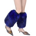 thumbnail image 1 of Fuzzy Faux Fur Leg Warmers Fur Heels Long Boots Cuff Cover 25cm/35cm/45cm, 1 of 1