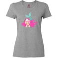 thumbnail image 3 of Inktastic Cute Mermaid, Pink Hair, Green Tail Women's T-Shirt, 3 of 5