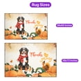 thumbnail image 5 of Happy Thanksgiving Bernese Mountain Dog with Turkey Pumpkins Autumn Vibes Indoor Rug Berner Lover Gifts Carpet Living Bed Room Sofa Home Decor - 12018, 5 of 5