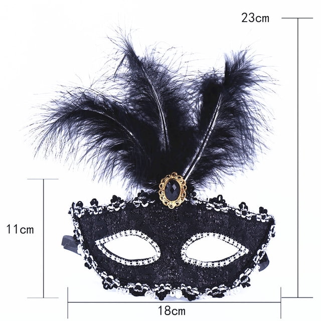 Juego de 3 máscaras de mascarada venecianas para fiesta, máscara de plástico para disfraz de Halloween, máscara de Mardi Gras para mujer