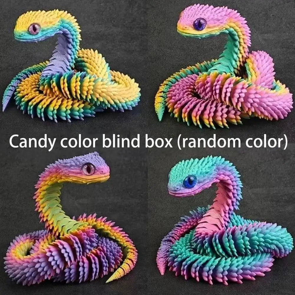Jouet Serpent Imprimé En 3D, Articulations Flexibles En Cristal, Jouets De Bureau Exécutifs, Décoration Maison, Cadeaux Parfaits Pour L'Autisme