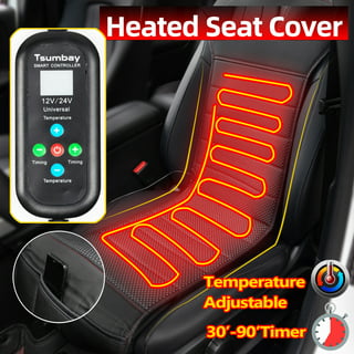 ANJUNY 12 / 24V Car Electric Heated Seat Cushion Warm Plush Seat